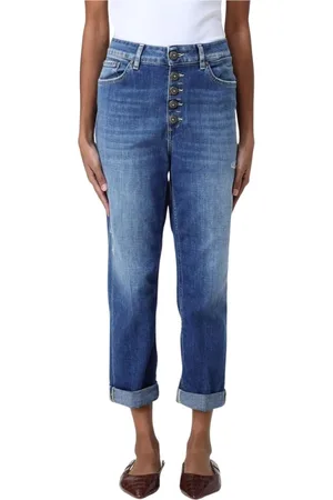 Dondup Femme, Jeans, Bleu, Taille: W27 Jean Boyfriend Déchiré