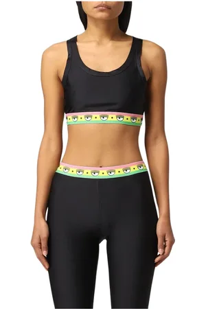 Chiara Ferragni Femme, Sport, Noir, Taille: 40 FR Ensemble de Vêtements de Sport Imprimé Yeux