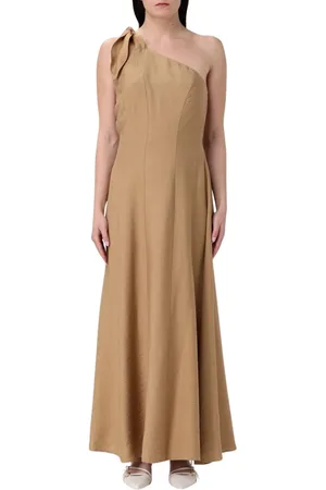 HANITA Femme, Robes, Brun, Taille: 36 FR Robe Maxi Élégante avec Détail de