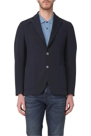 HUGO BOSS Homme, Vestes, Bleu, Taille: 2XL Veste Bleue Ajustée Moderne