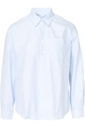 A.P.C. Femme, Blouses et Chemises, Bleu, Taille: 40 FR Chemise Boyfriend Logo
