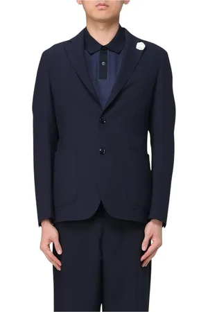 HUGO BOSS Homme, Vestes, Bleu, Taille: M Blazer Bleu Élégant avec Revers à Encoche