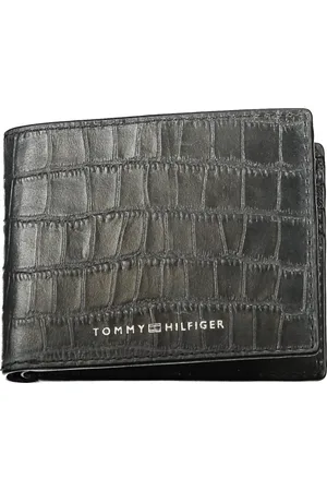 Tommy Hilfiger Homme, Accessoires, Noir, Taille: ONE Size Portefeuille Homme Noir Logo Contrasté