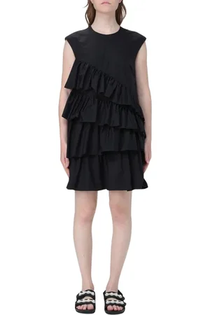Msgm Femme, Robes, Noir, Taille: 38 FR Robe Mini à Volants Noire Femme Élégante