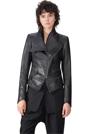 AMERICO VESPUCCI Femme, Vestes, Noir, Taille: 40 FR Noir Veste motard en cuir