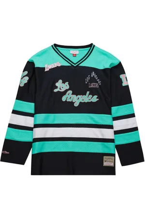 Mitchell & Ness Homme, Sport, Noir, Taille: XL Maillot NBA Lakers Col V Pastel