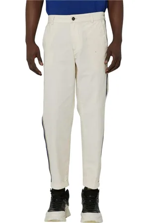 John Richmond Homme, Pantalons, Blanc, Taille: S Pantalon slim fit avec bandes latérales