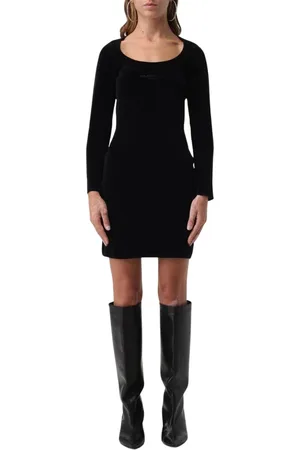 Alexander Wang Femme, Robes, Noir, Taille: 40 FR Robe Mini Velours Noire