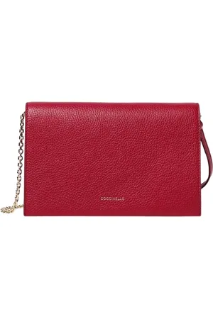 Coccinelle Femme, Sacs, Rouge, Taille: ONE Size Portefeuille Chaîne Doré Pochette