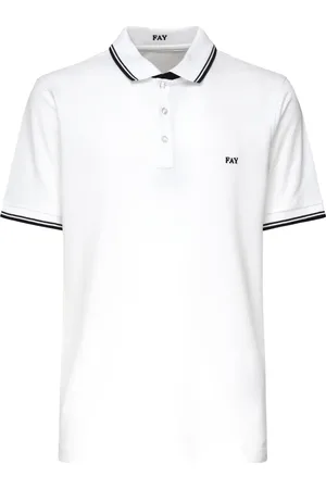 FAY Homme, Tops, Blanc, Taille: M T-shirts et Polos Blancs avec Logo