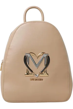 Moschino Femme, Sacs, , Taille: ONE Size Sac à Dos Élégant Crème Fermeture Éclair