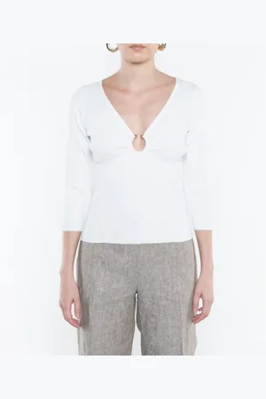 Kaos Femme, Pulls, Blanc, Taille: 38 FR Haut Côtelé Rp1Nt069