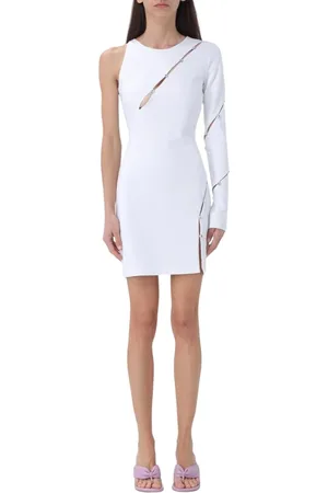 Chiara Ferragni Femme, Robes, Blanc, Taille: 36 FR Robe Midi Élégante Épaules Dénudées