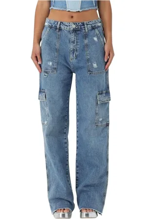 Chiara Ferragni Femme, Jeans, Bleu, Taille: 36 FR Jean Utility Délavé pour Femmes