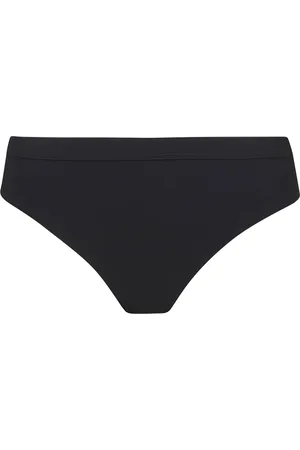 Jil Sander Femme, Maillots de bain, Noir, Taille: 40 FR Slip de bain noir à taille élastique