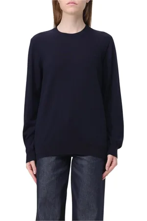 A.P.C. Femme, Pulls, Bleu, Taille: 42 FR Pull en Laine Bleu à Col Rond