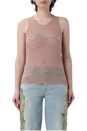 BLUMARINE Femme, Tops, Rose, Taille: 40 FR Top en Maille Rose Cristal