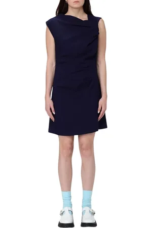 Msgm Femme, Robes, Bleu, Taille: 36 FR Robe Mini Rouge Drapée