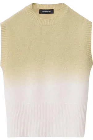 Fabiana Filippi Femme, Pulls, Multicolore, Taille: 40 FR Gilet Rose Sans Manches en Tricot