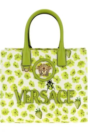 VERSACE Femme, Sacs, Vert, Taille: ONE Size Sac Fourre-Tout Floral Style Vert