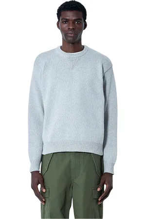 STUSSY Homme, Pulls, Gris, Taille: XL Pull en mérinos et coton