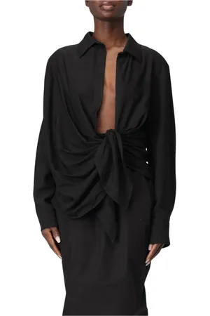 Jacquemus Femme, Blouses et Chemises, Noir, Taille: 38 FR Chemise Leandra TieFront en Noir