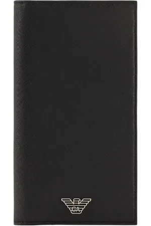 Emporio Armani Unisex, Accessoires, Noir, Taille: ONE Size Portefeuille Homme Vertical Cuir Noir