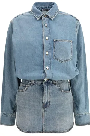 haikure Femme, Robes, Bleu, Taille: 40 FR Robe-chemise en denim à coupe ajustable