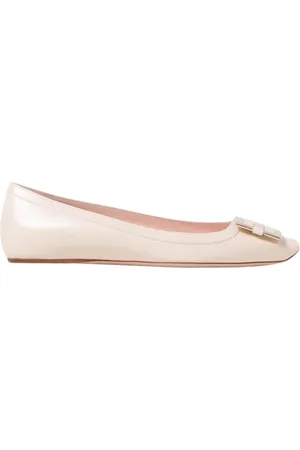 Roger Vivier Femme, Chaussures, , Taille: 37 1/2 EU Ballerines en Cuir Blanc