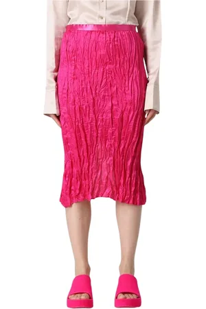 Acne Studios Femme, Jupes, Rose, Taille: 40 FR Jupe Midi Plissée Fuchsia