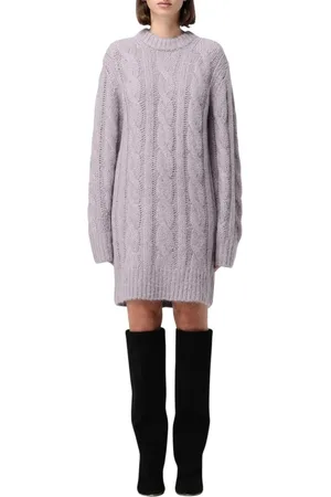 Michael Kors Femme, Robes, Violet, Taille: 34 FR Robe Pull en Alpaga Violet