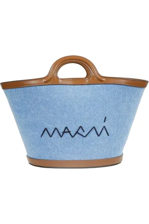 Marni Femme, Sacs, Bleu, Taille: ONE Size Sac Seau Tropicalia en Denim
