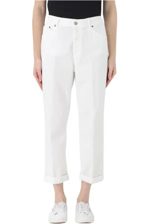 Dondup Femme, Jeans, Blanc, Taille: W27 Jean Jambe Droite Blanc