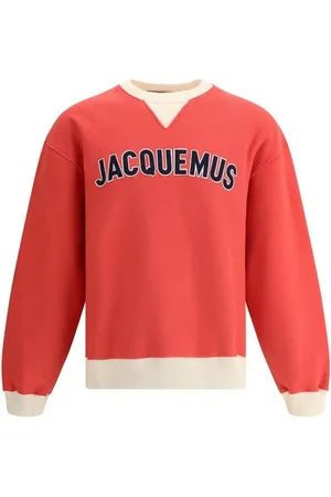 Jacquemus Homme, Sweatshirts et sweats à capuche, Rouge, Taille: M SweaT-shirt Baseball en Coton Brodé Logo