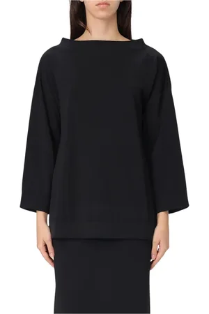 LIVIANA CONTI Femme, Pulls, Noir, Taille: 40 FR Pull en tricot bleu à col bateau