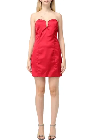 ANIYE BY Femme, Robes, Rouge, Taille: 38 FR Robe Mini en Satin Rouge