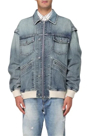 Golden Goose Homme, Vestes, Bleu, Taille: L Veste en Jean Coupe Décontractée