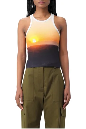 Msgm Femme, Tops, Multicolore, Taille: 40 FR Débardeur jaune Sunset