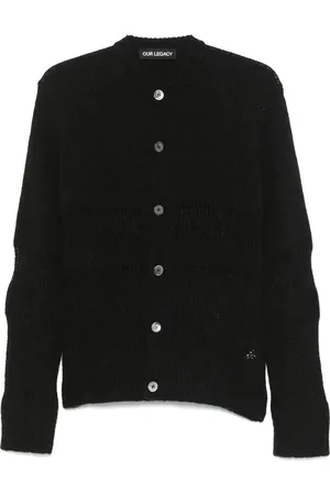 OUR LEGACY Homme, Pulls, Noir, Taille: M Cardigan Réglisse pour un Look Élégant