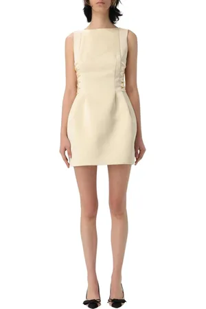 Elisabetta Franchi Femme, Robes, Jaune, Taille: 40 FR Robe Élégante Bleue avec Laçage Latéral
