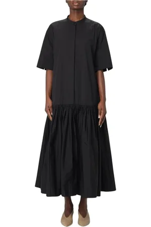 Jil Sander Femme, Robes, Noir, Taille: 40 FR Robe Maxi Noire Chic