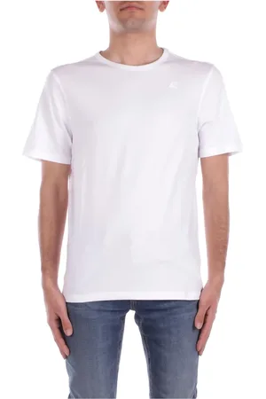 K-Way Homme, Tops, Blanc, Taille: M Blanc Logo Front T-shirts et Polos