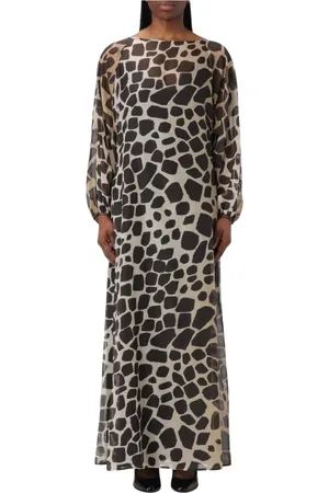 Max Mara Femme, Robes, Multicolore, Taille: 38 FR Robe Élégante Imprimé Girafe