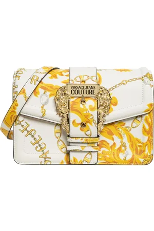 VERSACE Femme, Sacs, Blanc, Taille: ONE Size Sac Bandoulière Chaîne Abstrait