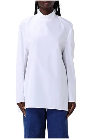 Marni Femme, Blouses et Chemises, Blanc, Taille: 36 FR Chemisier Blanc en Popeline à Manches Longues