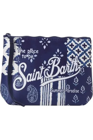MC2 SAINT BARTH Femme, Sacs, Bleu, Taille: ONE Size Sac Pochette Patchwork Bleu