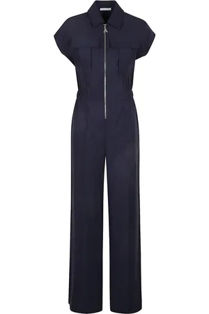 Patrizia Pepe Femme, Combinaisons et Ensembles, Bleu, Taille: 36 FR Pantalon Élégant sans Manches