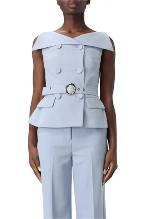 Liu Jo Femme, Vestes, Bleu, Taille: 40 FR Gilet Bleu Ensemble Pantalon