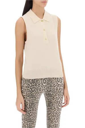 Ganni Femme, Tops, , Taille: 42 FR Pull Polo en Cachemire