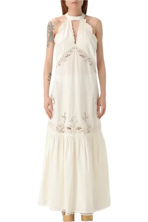 Twin-Set Femme, Robes, , Taille: 40 FR Élégante Robe Midi Ivoire